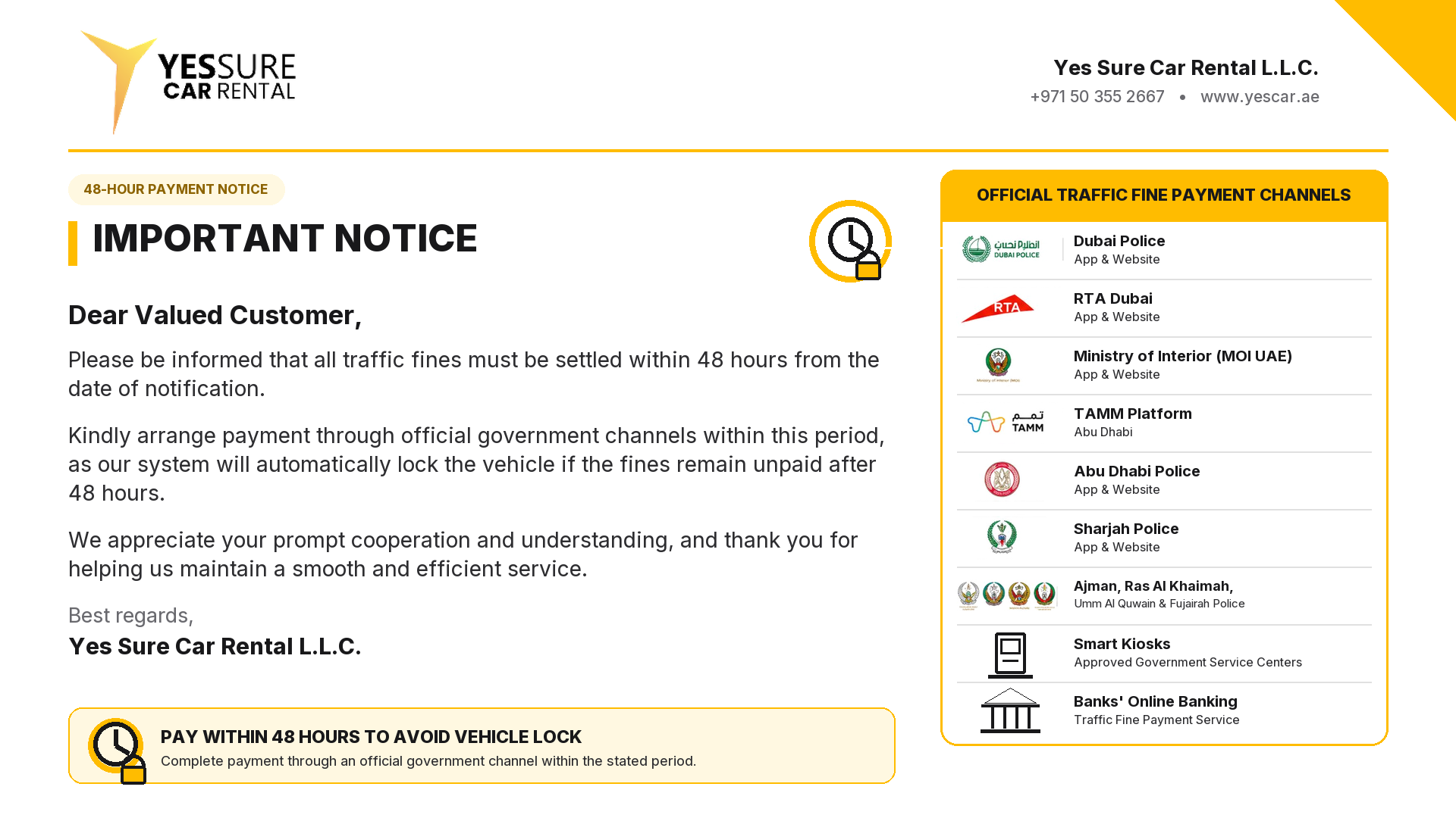 48-Hour Fines Notice