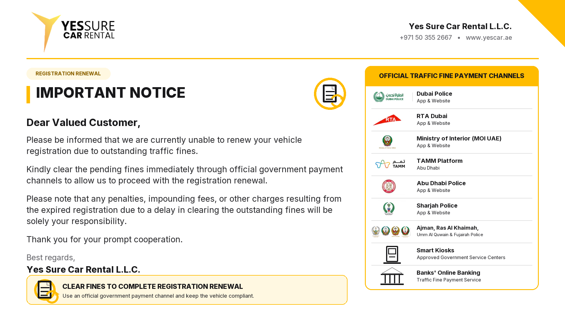 Registration Notice
